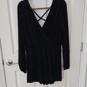 Urban Outfitters Black Long Sleeve Romper